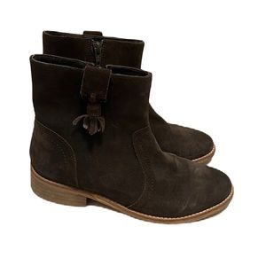 CREVO, Leather, Ankle, 1-1/4in Boots, Dark Brown, Size 7.5